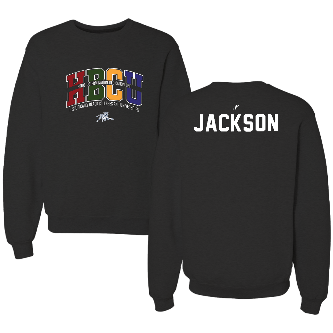 Jackson State University TF and XC Black HBCU Crewneck - Jyquan Jackson