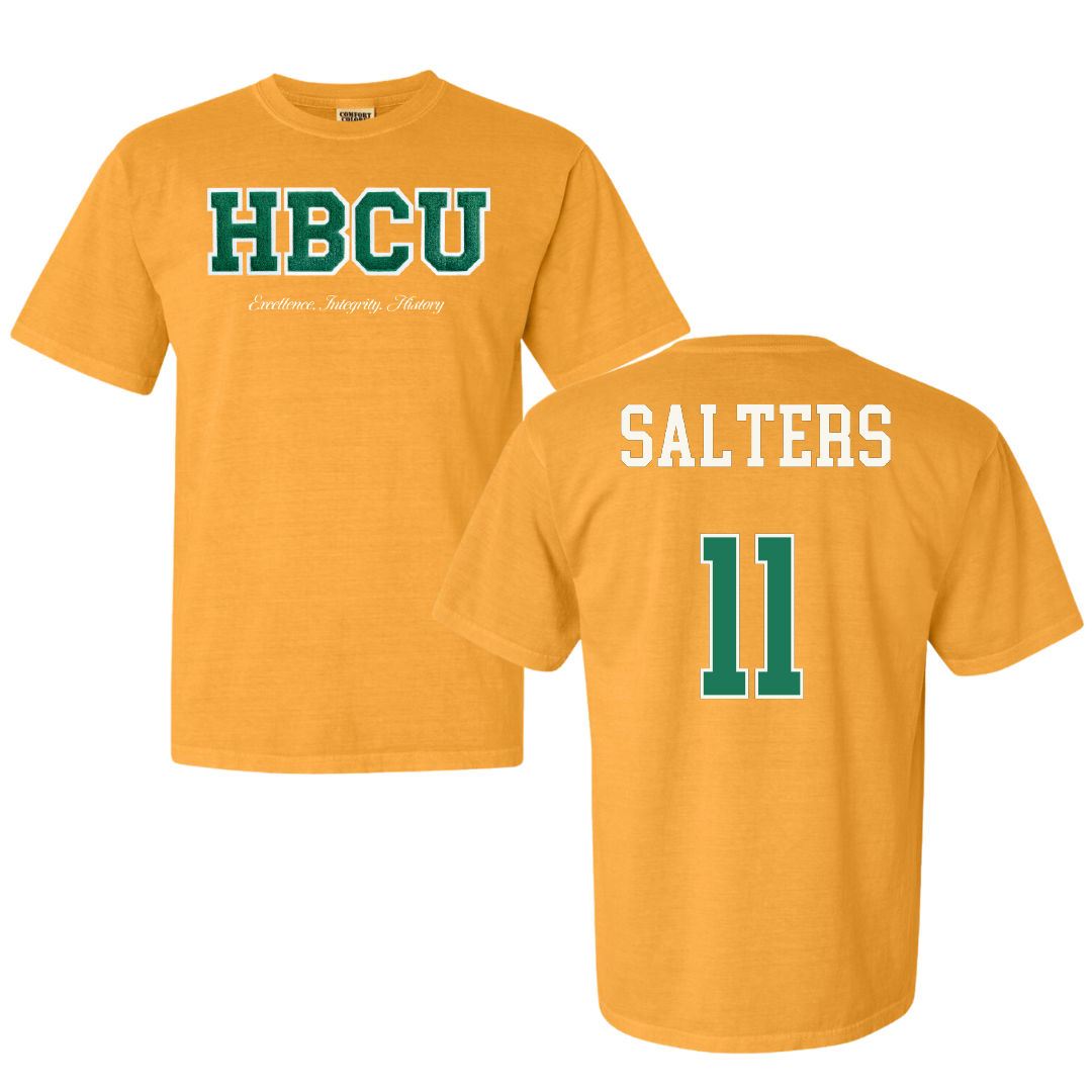Norfolk State University Baseball Gold HBCU Varsity Comfort Colors Tee - #11 Ian Salters