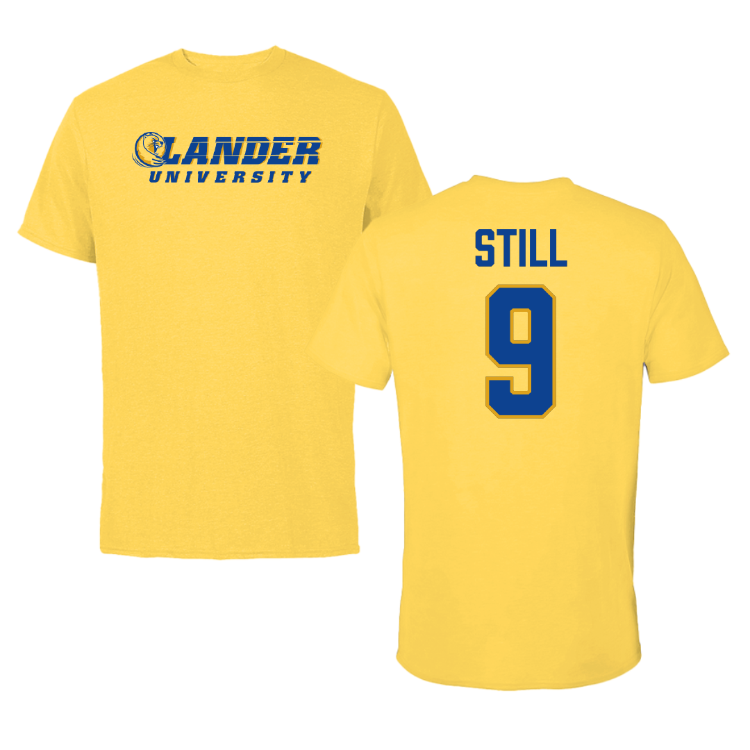 Lander University Baseball Yellow Tee - #9 Landen Still