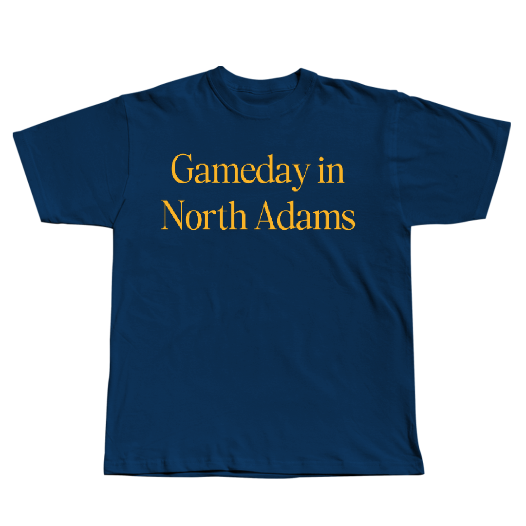 Massachusetts College of Liberal Arts Basketball (M) Navy Gameday Tee - #55 Jaxen Potter