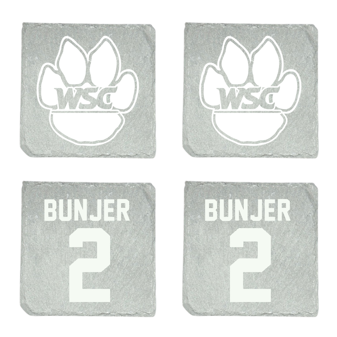 Wayne State College (Nebraska) Volleyball Stone Coaster (4 Pack)  - #2 Taylor Bunjer