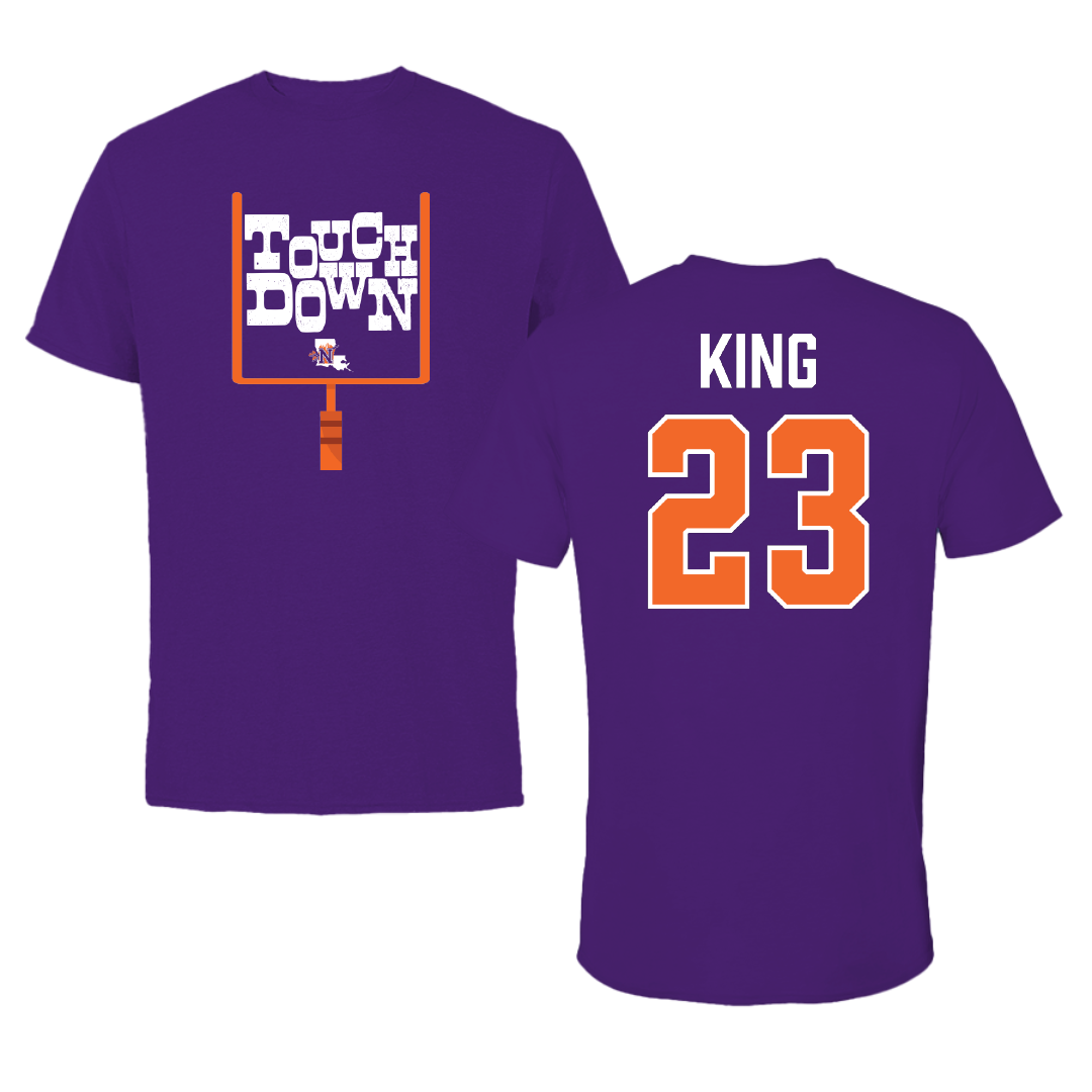 Northwestern State University Football Purple Touchdown Performance Tee - #23 Jackson King
