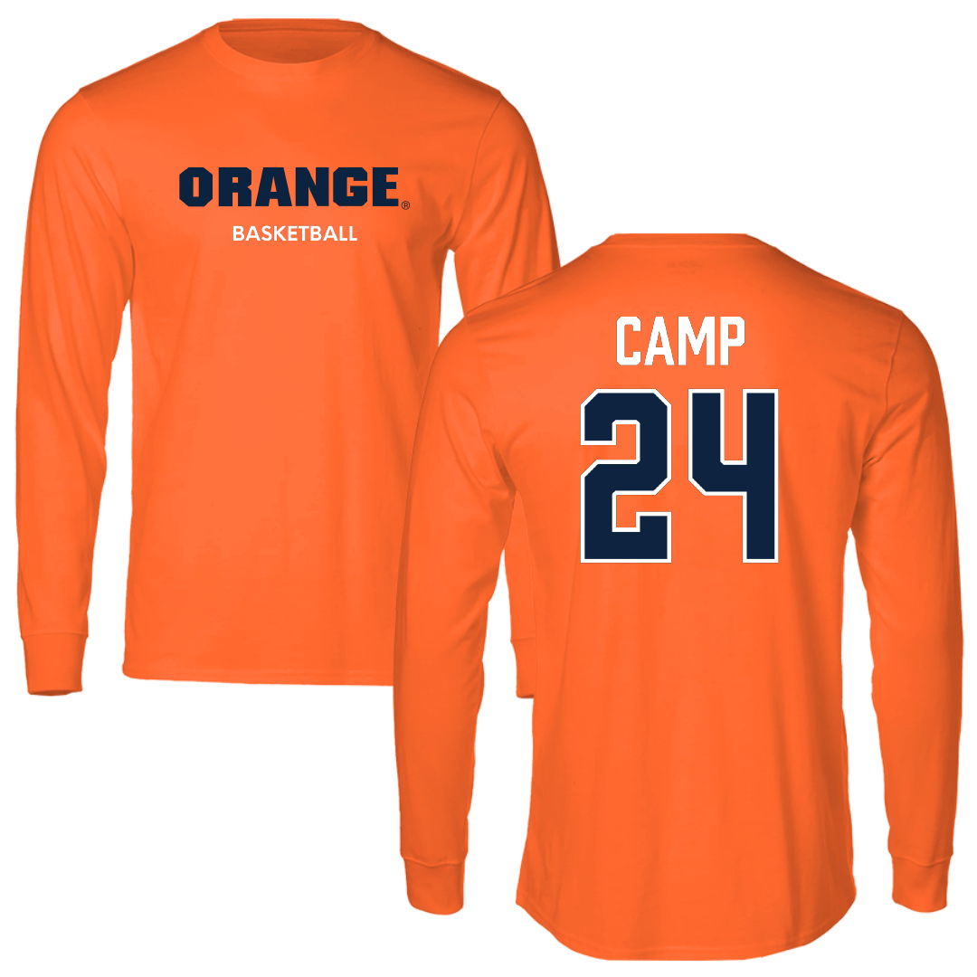 Syracuse University Basketball (W) Orange Performance Long Sleeve - #24 Dominique Camp