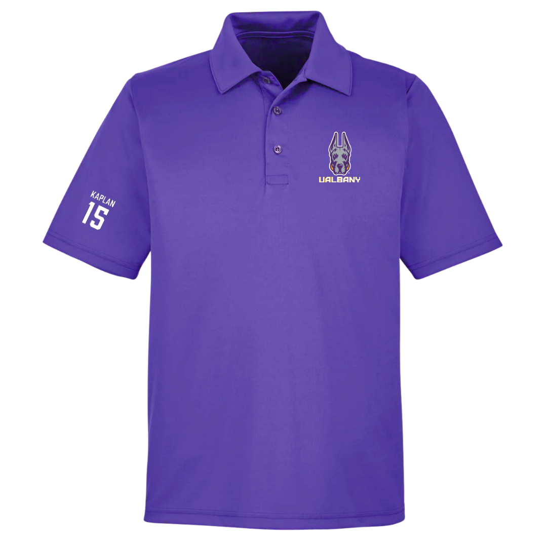 University at Albany Soccer (M) Purple Polo - #15 Ben Kaplan
