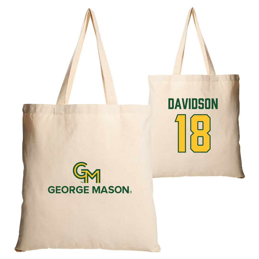 George Mason University Soccer Tan Canvas Tote Bag - #18 Sophie Davidson