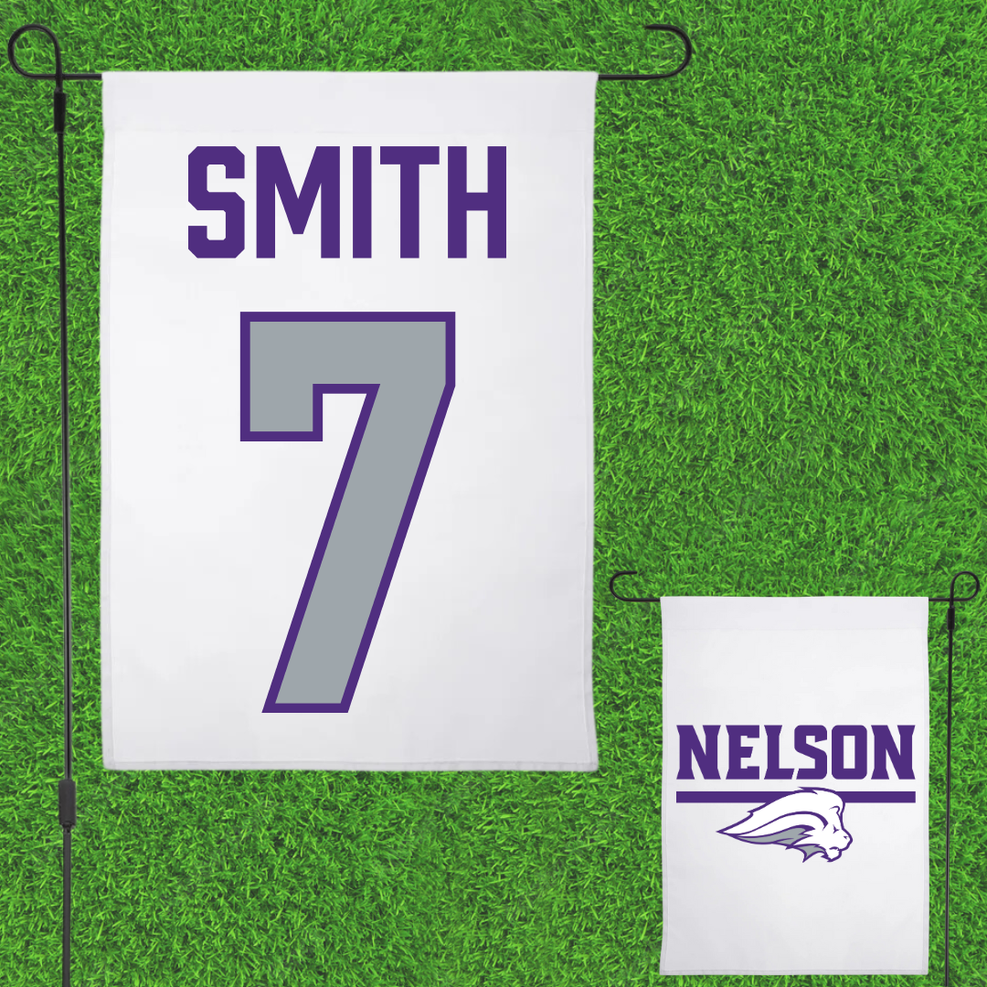 Nelson University Volleyball (W) White Garden Flag - #7 Mackenzie Smith