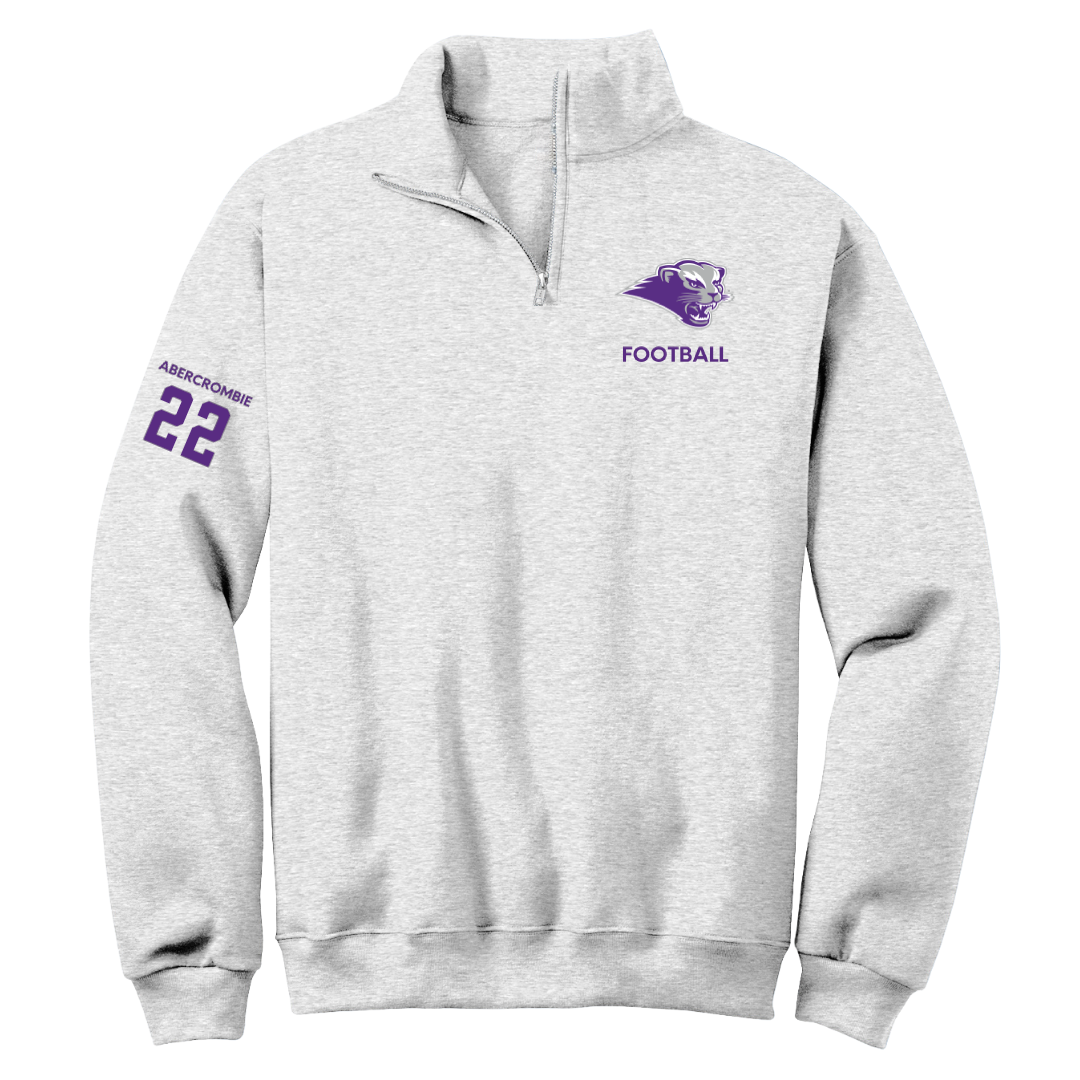 Southwest Baptist University Football Light Gray Quarter-Zip - #22 Jordan Abercrombie