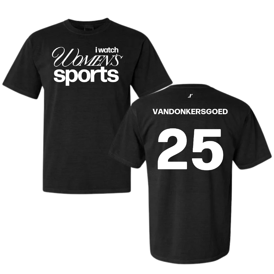 Basketball (W) Black WHM Comfort Colors Tee - #25 Kylah vanDonkersgoed