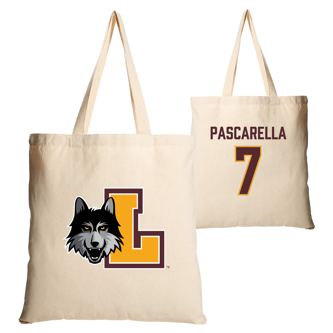 Loyola University-Chicago Soccer Tan Canvas Tote Bag - #7 Jordan Pascarella