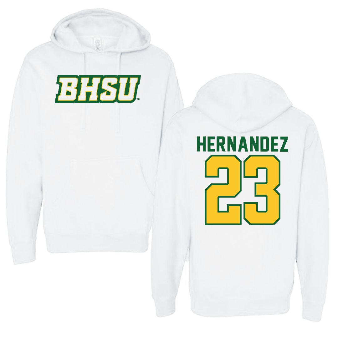Black Hills State University Softball White Hoodie - #23 Desi Hernandez