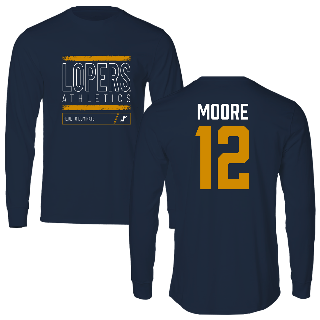 University of Nebraska at Kearney Basketball Navy Dominate Performance Long Sleeve - #12 Samantha Moore