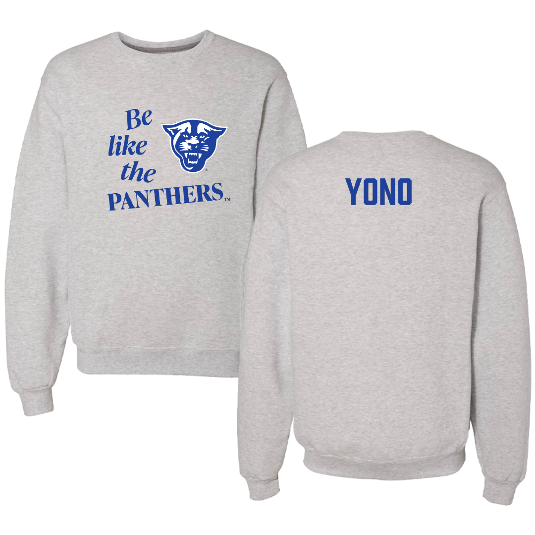 Georgia State University Golf Light Gray Be Like Us Crewneck - Sam Yono