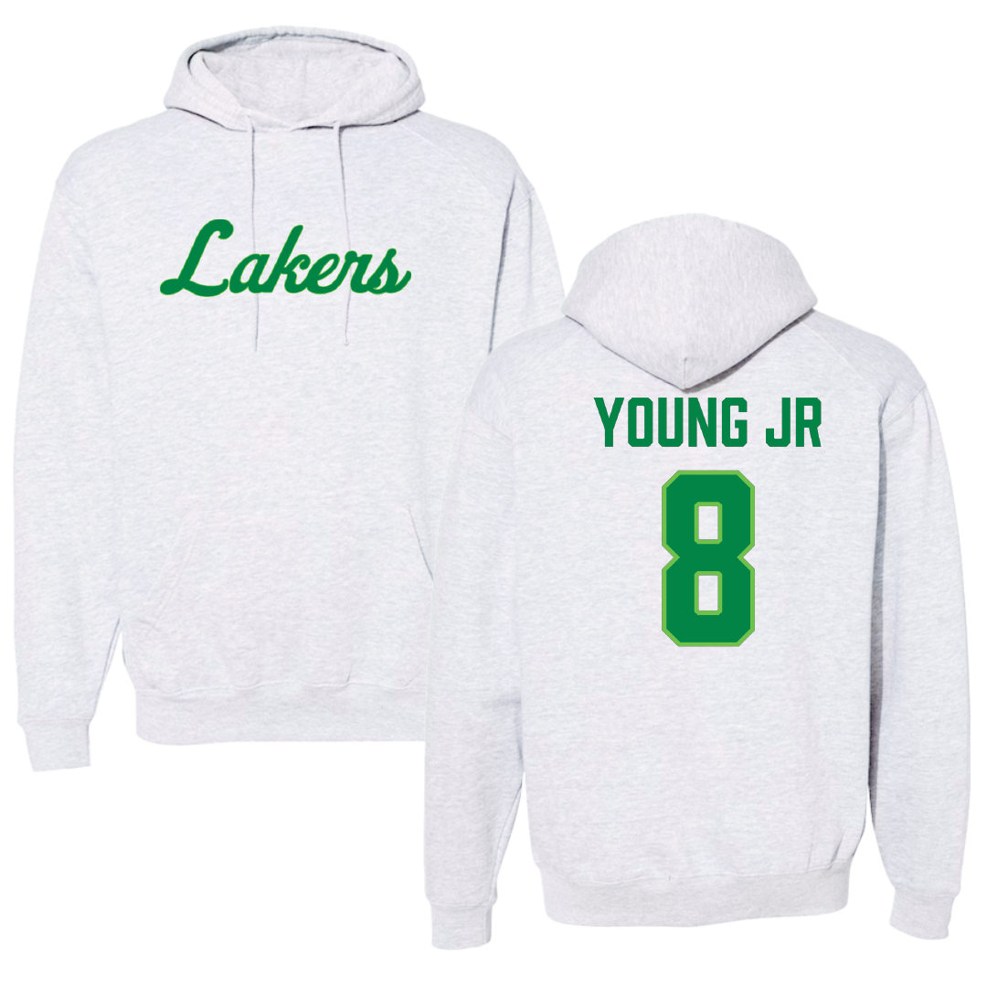 Roosevelt University Football Light Gray Hoodie - #8 Jack Young Jr