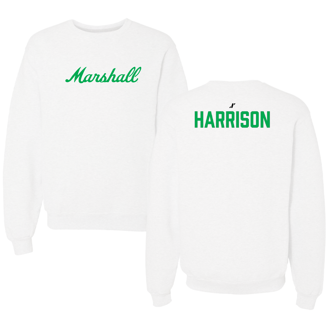 Marshall University TF and XC White Crewneck - Nyah Harrison