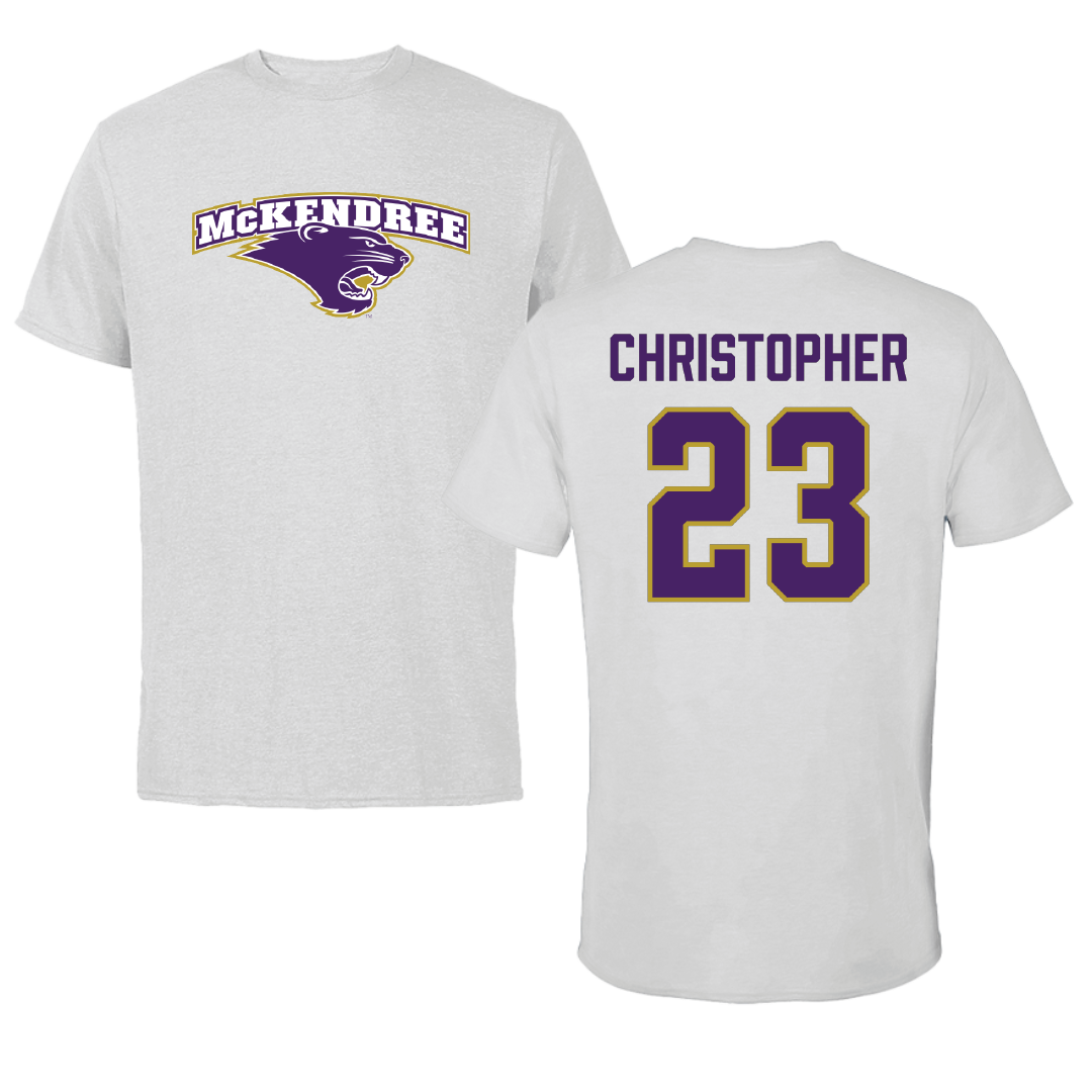 McKendree University Beach Volleyball Light Gray Tee - #23 Jordan Christopher