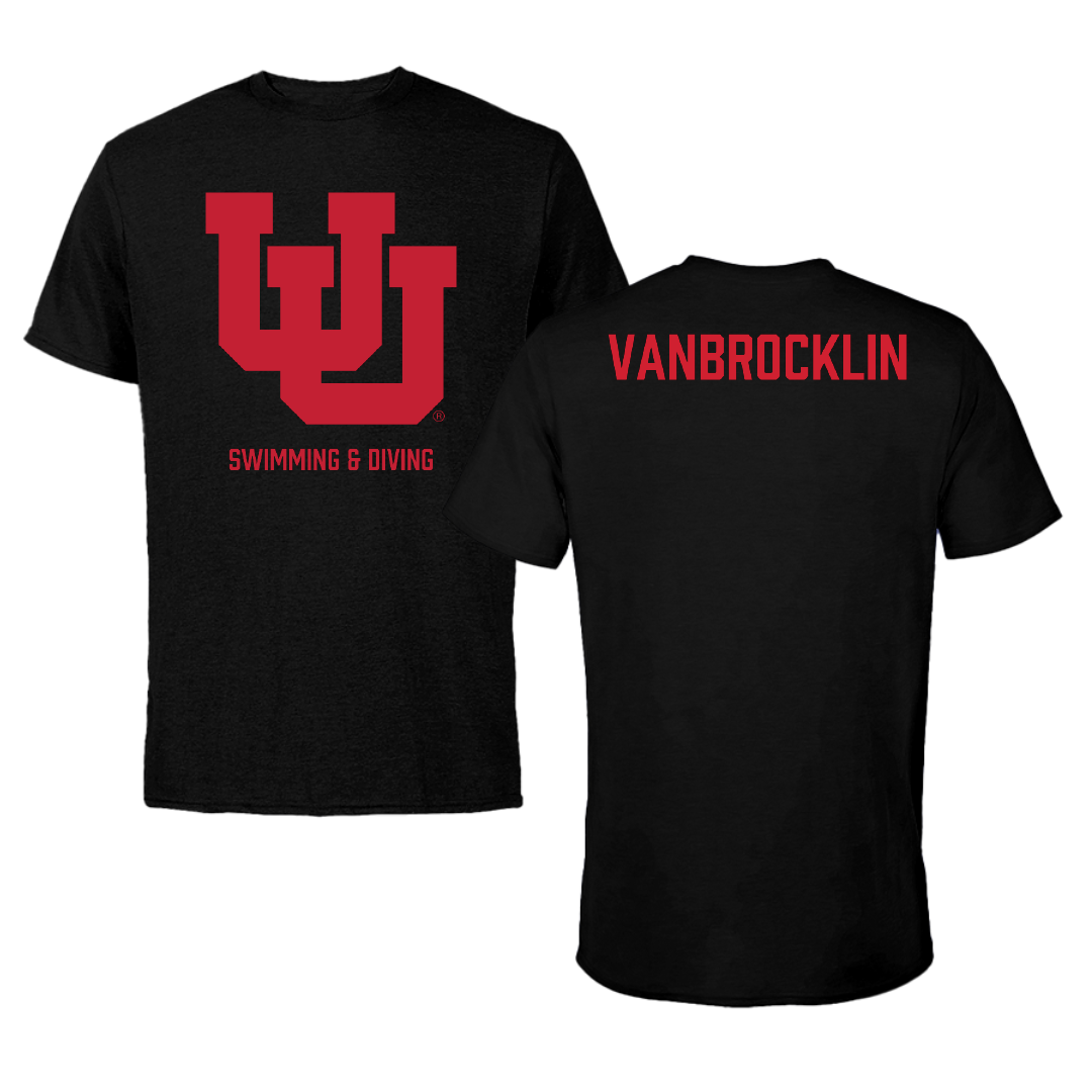 University of Utah Swimming & Diving Black Performance Tee - Evan VanBrocklin