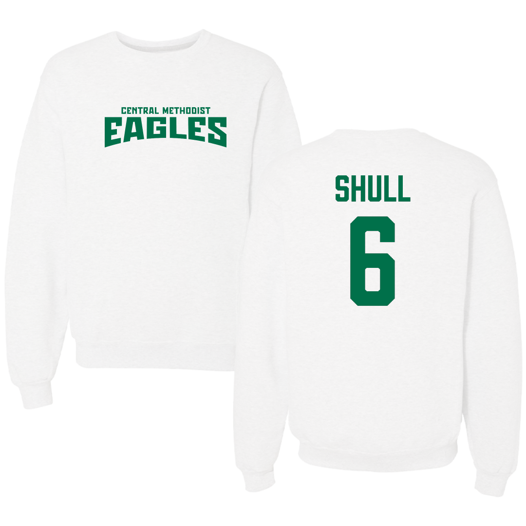 Central Methodist University Baseball White Classic Crewneck - #6 Tyler Shull