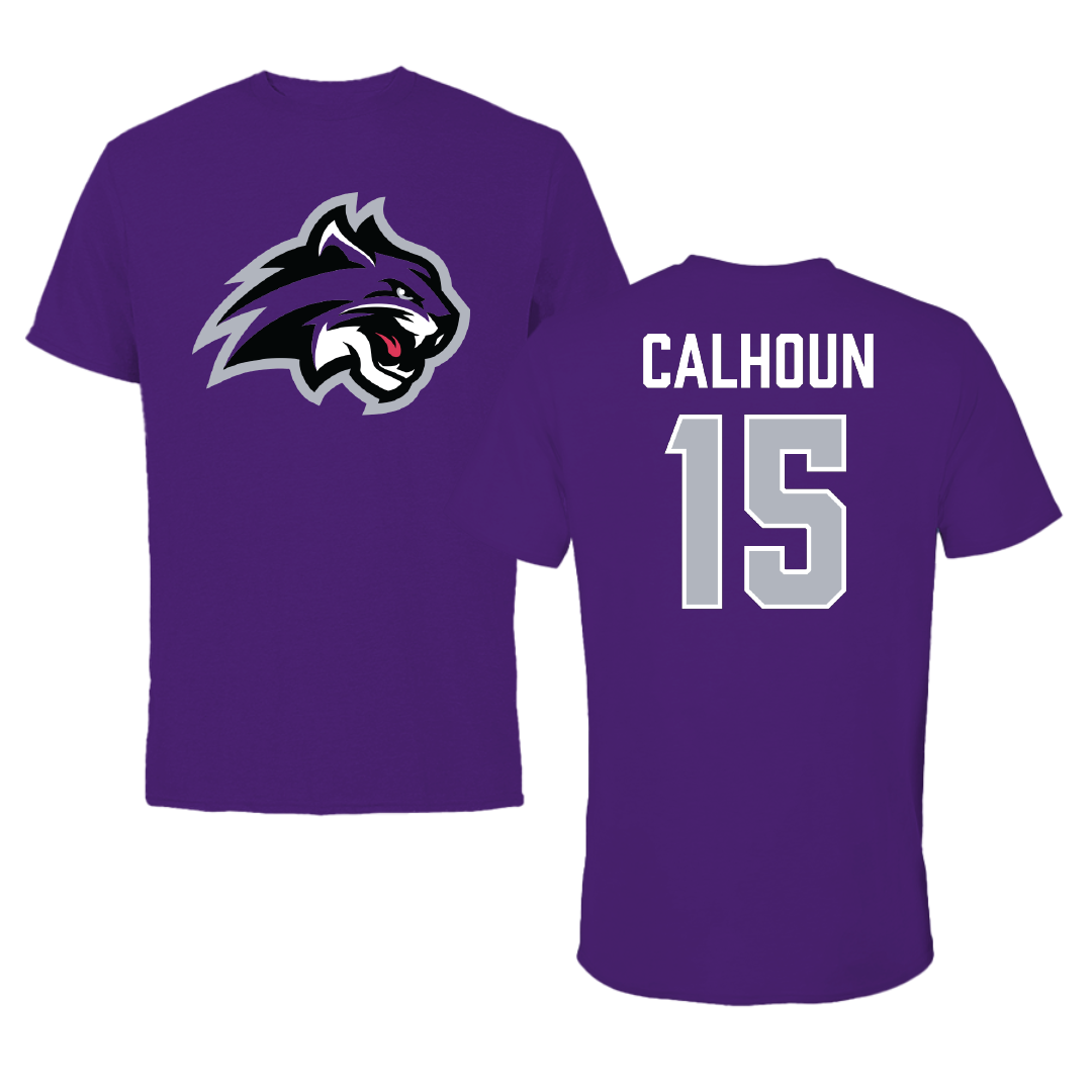 Wiley University Softball Purple Performance Tee - #15 Sariya Calhoun