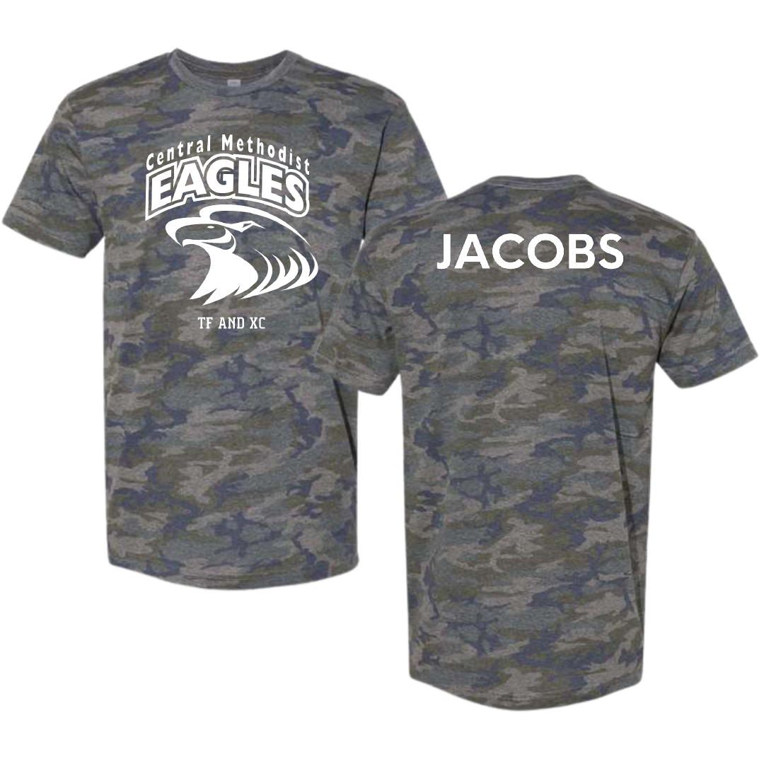 Central Methodist University TF and XC Vintage Camo Tee - Aidan Jacobs