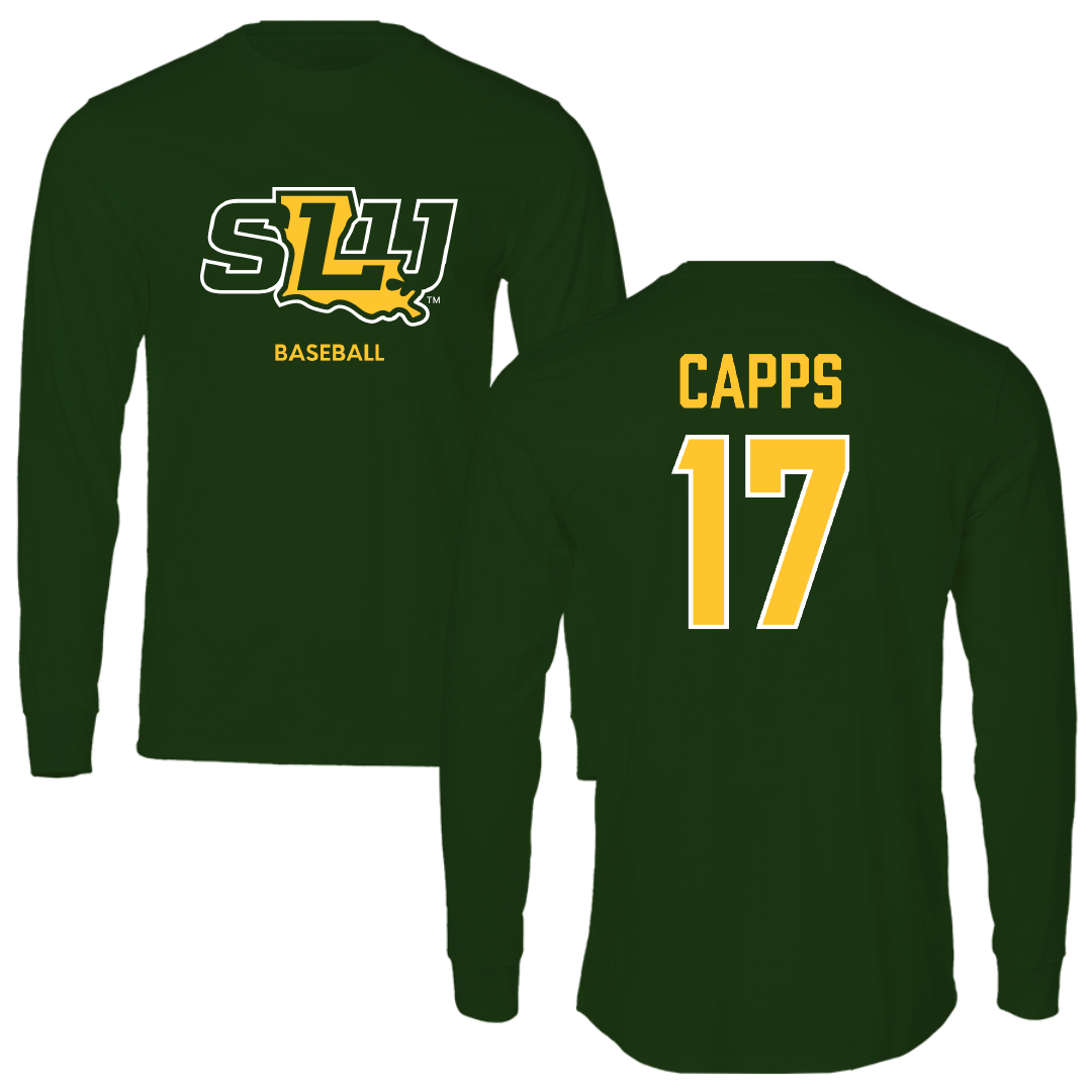 Southeastern Louisiana University Baseball Forest Green Long Sleeve - #17 Brody Capps