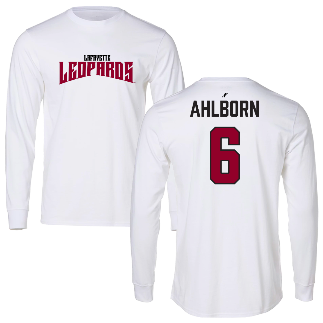Lafayette College Softball White Classic Performance Long Sleeve - #6 Emma Ahlborn