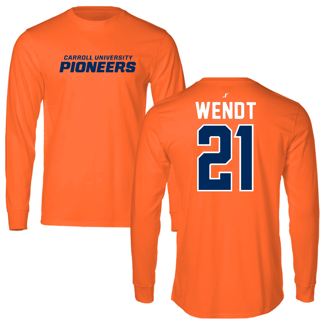 Carroll University Basketball Orange Long Sleeve - #21 Ryann Wendt