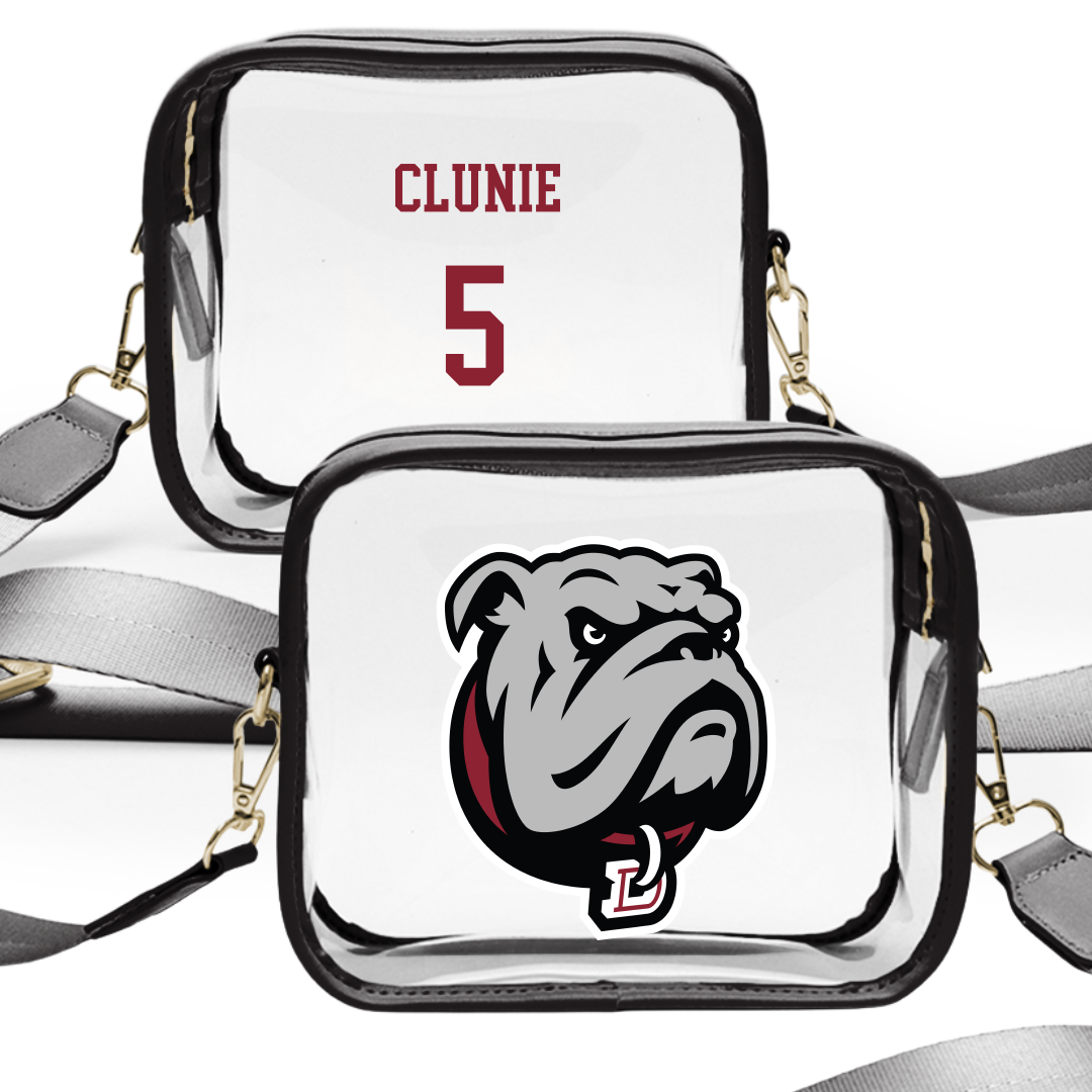 Dean College Lacrosse (M) Black Clear Stadium Bag - #5 Ryan Clunie