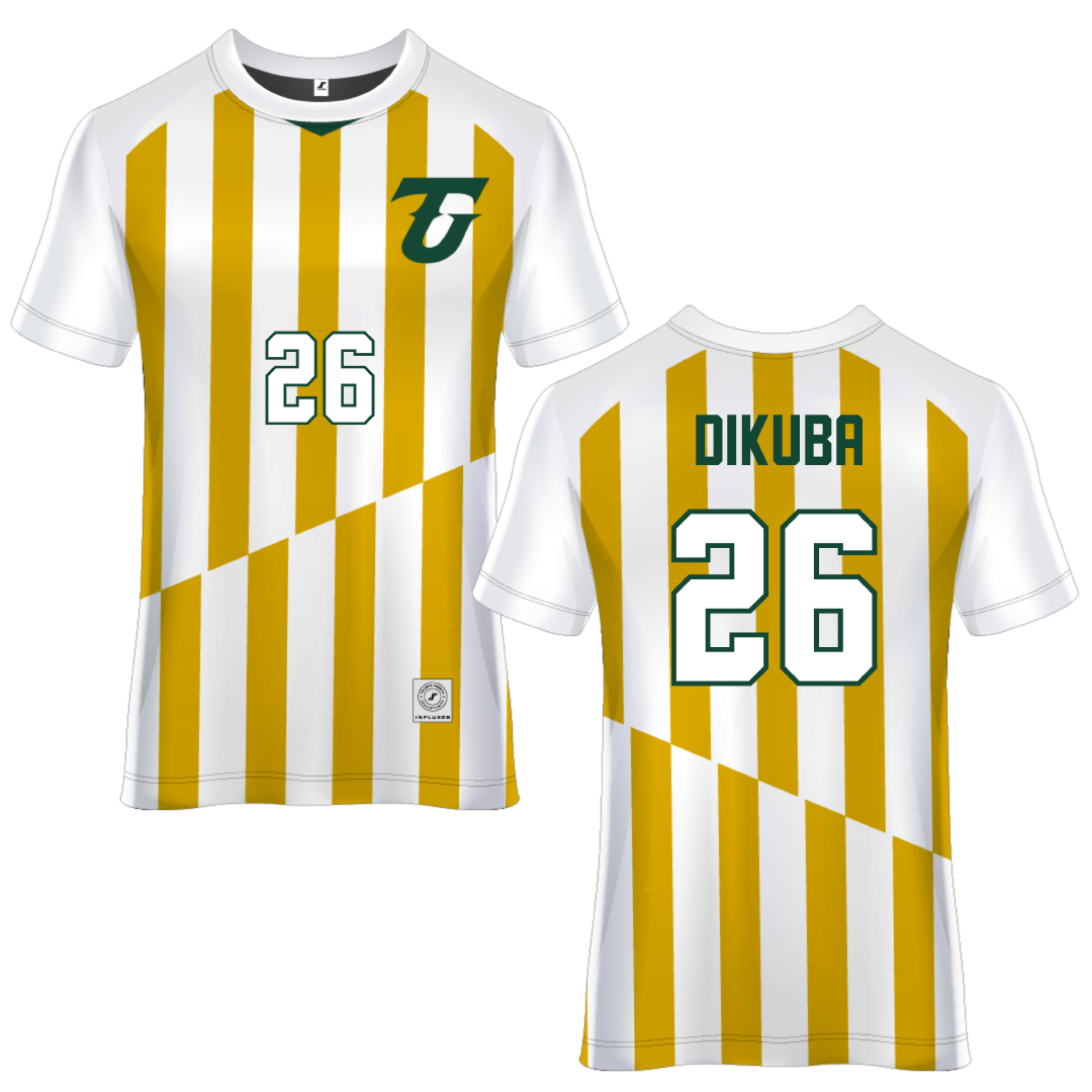 Tiffin University White Soccer Jersey - #26 Kian Dikuba