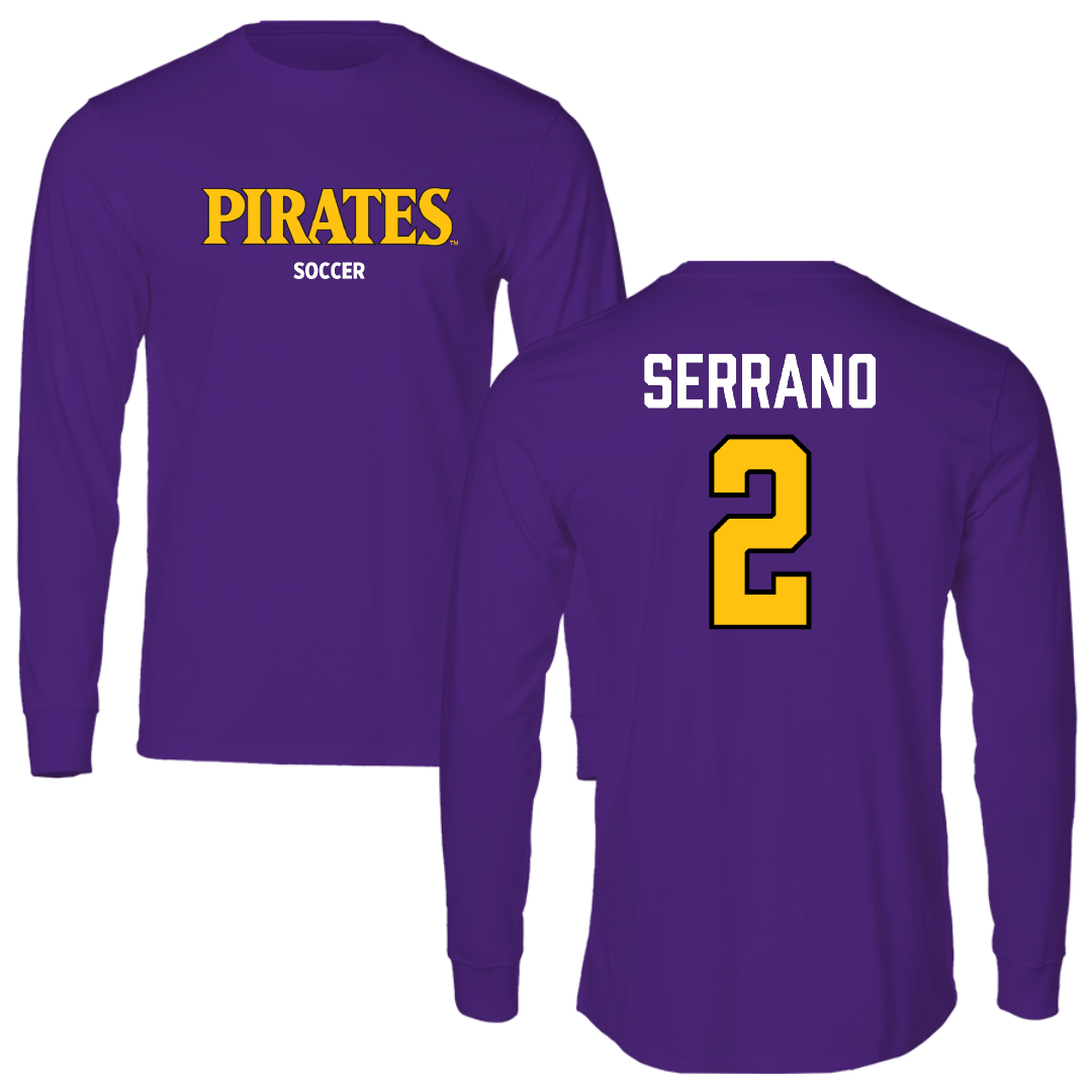 East Carolina University Soccer (W) Purple Performance Long Sleeve - #2 Sofia Serrano