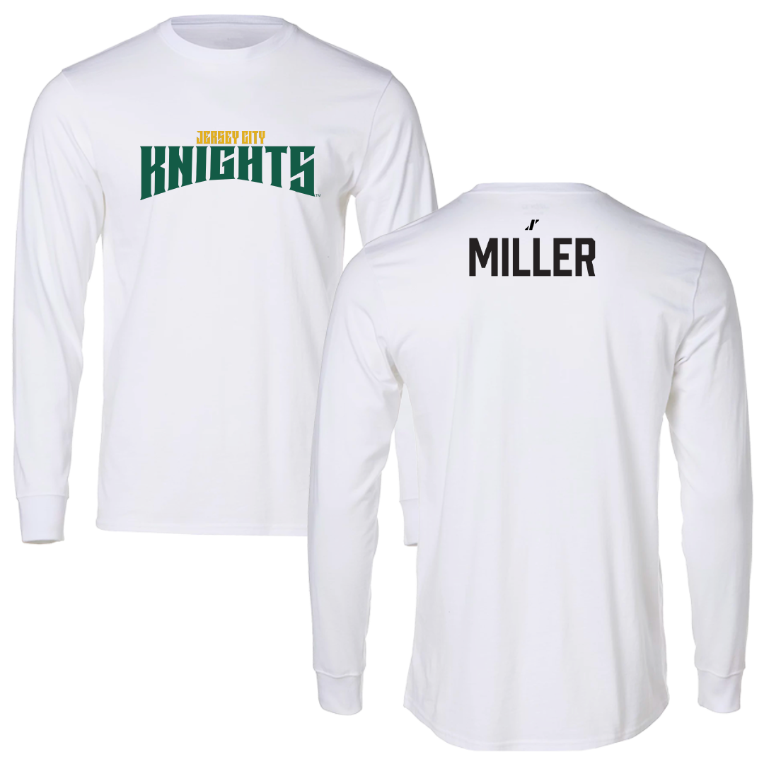New Jersey City University Wrestling (W) White Classic Long Sleeve - Gabrielle Miller