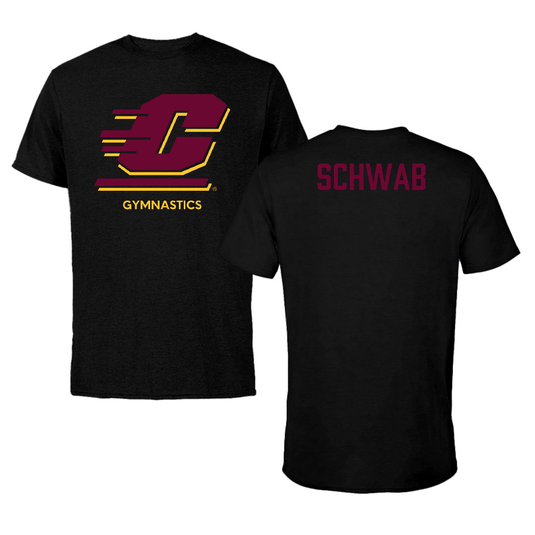Central Michigan University Gymnastics (W) Black Tee - Kaitlyn Schwab