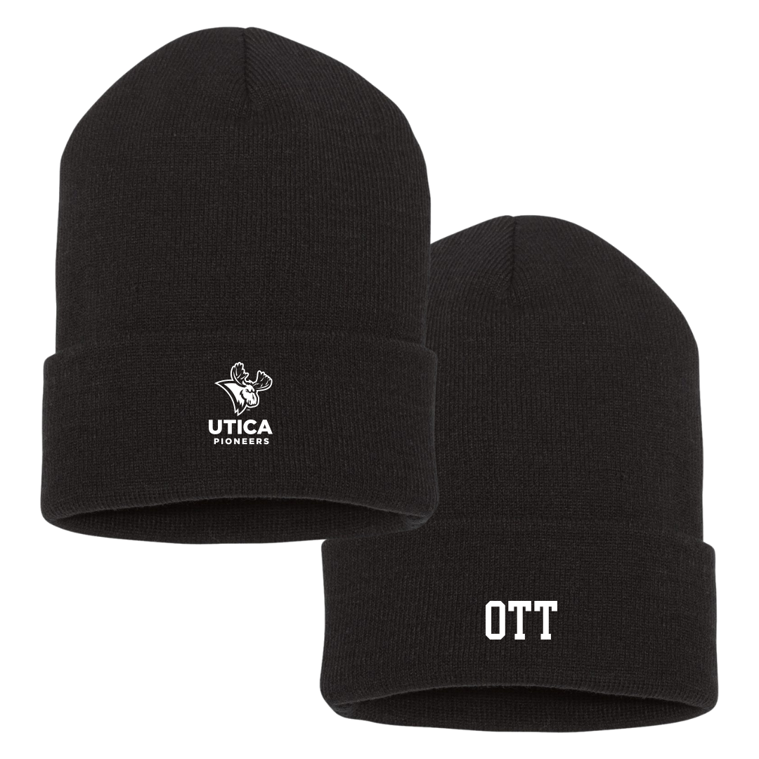 Utica University Football Black Beanie - #67 Caiden Ott