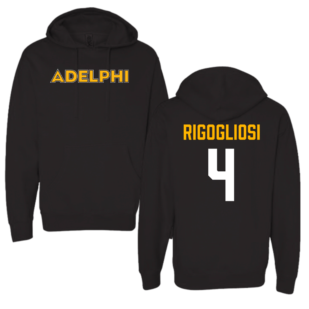 Adelphi University Baseball Black Hoodie - #4 Anthony Rigogliosi