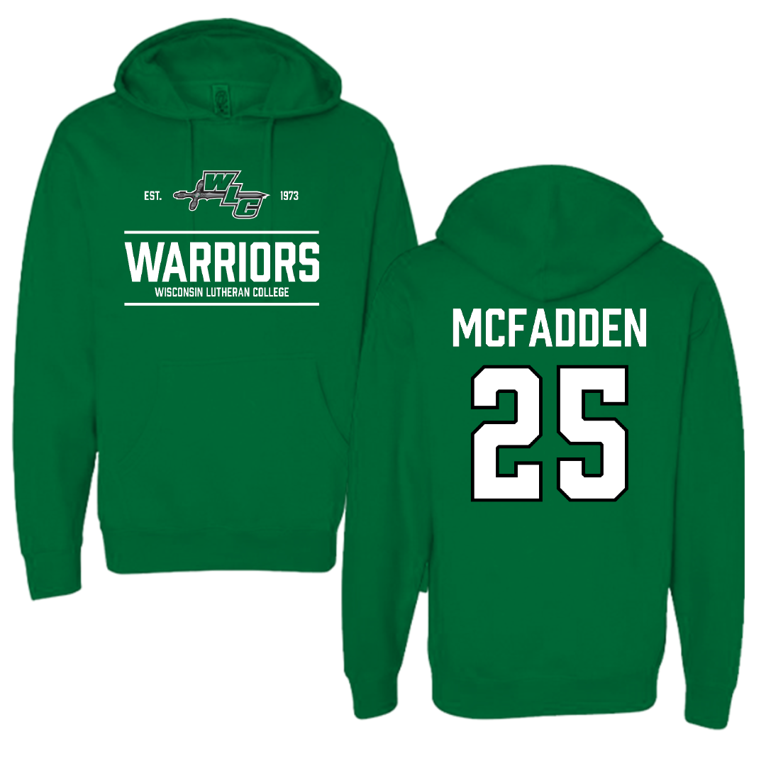 Wisconsin Lutheran College Football Green General Hoodie - #25 Kason McFadden