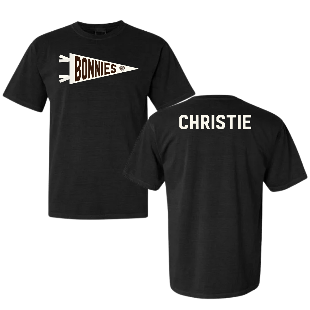 St. Bonaventure University Swimming & Diving Black Pennant Comfort Colors Tee - Paris Christie
