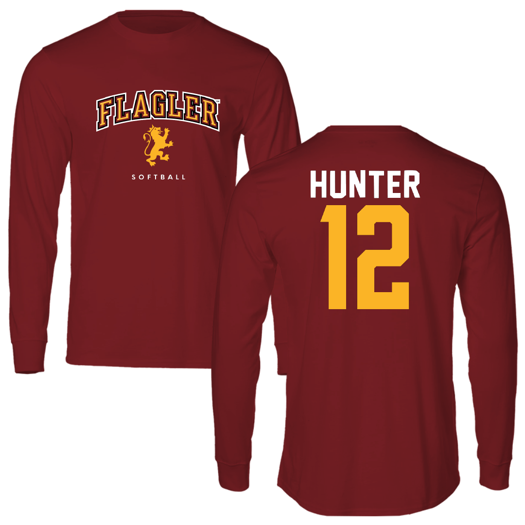 Flagler College Softball Red Performance Long Sleeve - #12 Alyssa Hunter