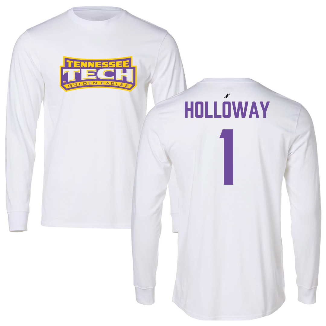 Tennessee Technological University Football White Long Sleeve - #1 Tre Holloway
