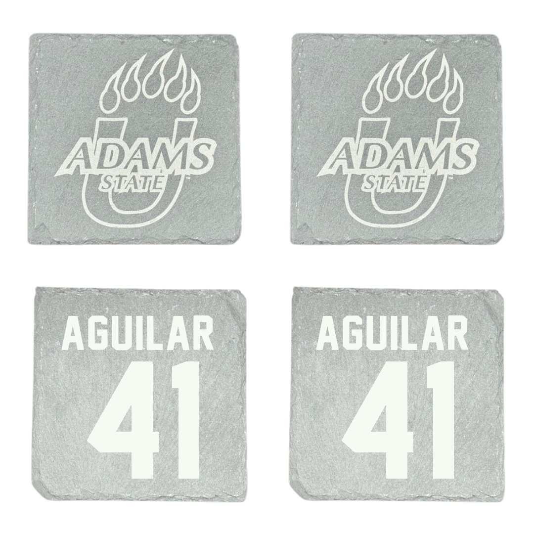 Adams State University Soccer (M) Stone Coaster (4 Pack)  - #41 Dominic Aguilar