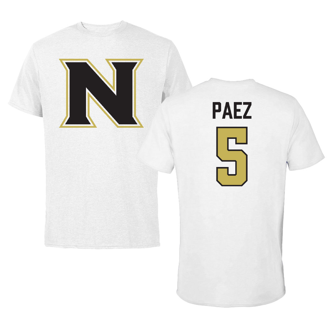 Northeastern Junior College Soccer (W) White Performance Tee - #5 Alessandra Paez