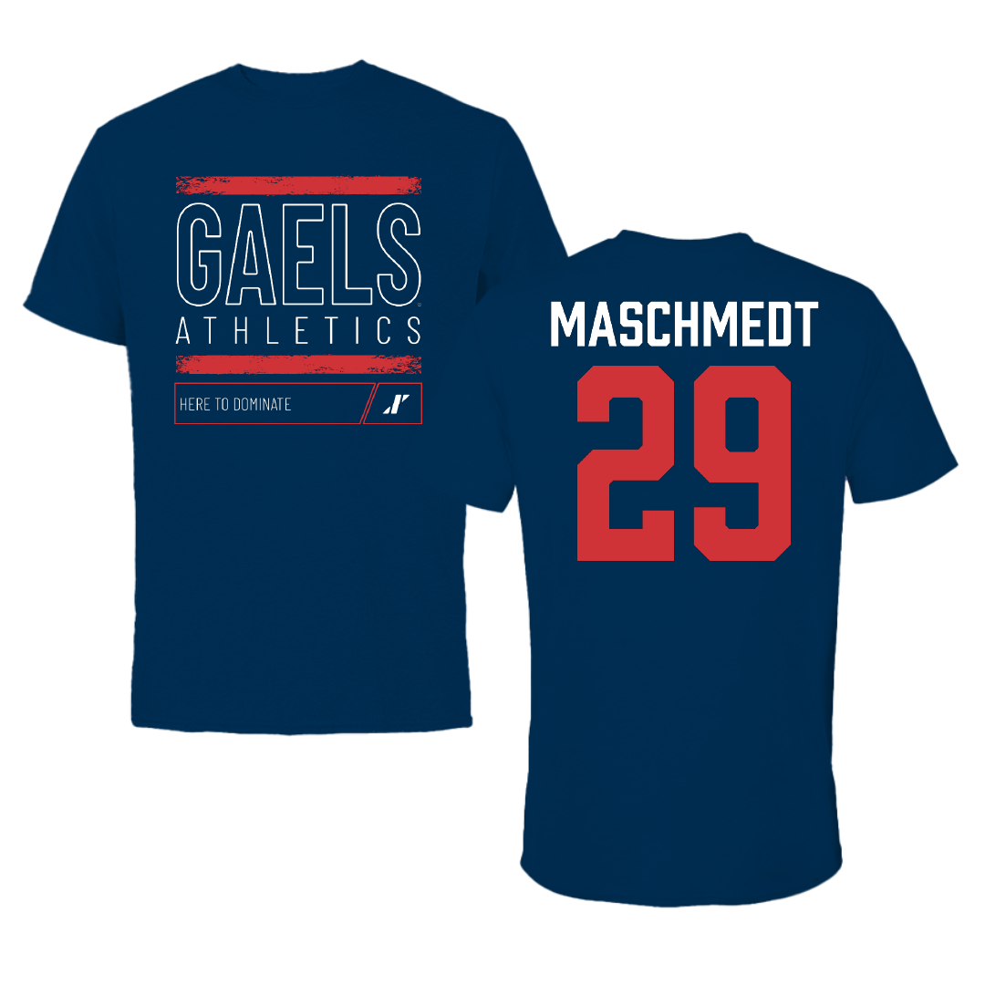 Saint Mary's College of California Soccer Navy Dominate Performance Tee - #29 Will Maschmedt