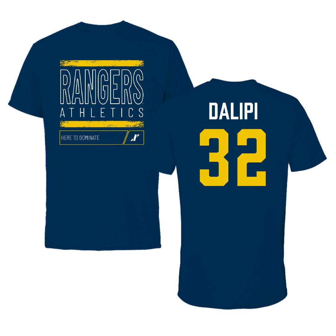 Regis University (Colorado) Soccer Navy Dominate Performance Tee - #32 Valdet Dalipi