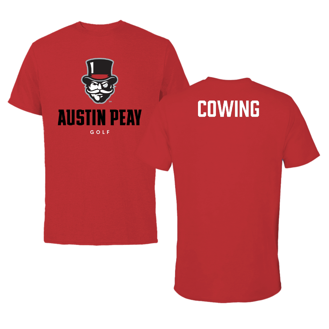 Austin Peay State University Golf (W) Red Mascot Tee - Jordin Cowing