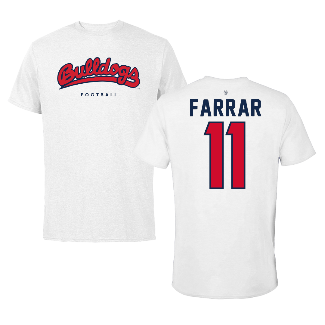 Fresno State University Football White Tee - #11 Jayon Farrar