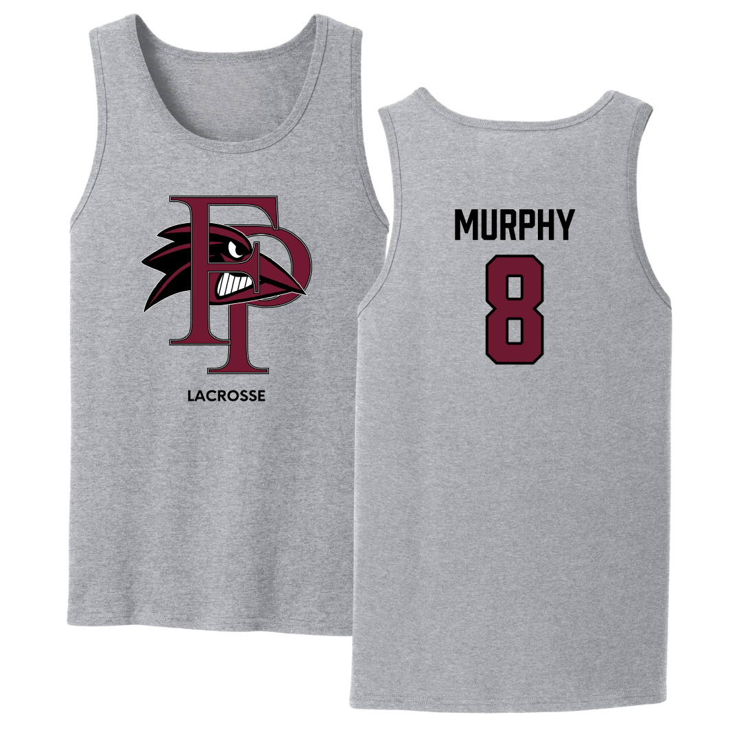 Franklin Pierce University Lacrosse (M) Sport Gray Tank Top - #8 Cole Murphy