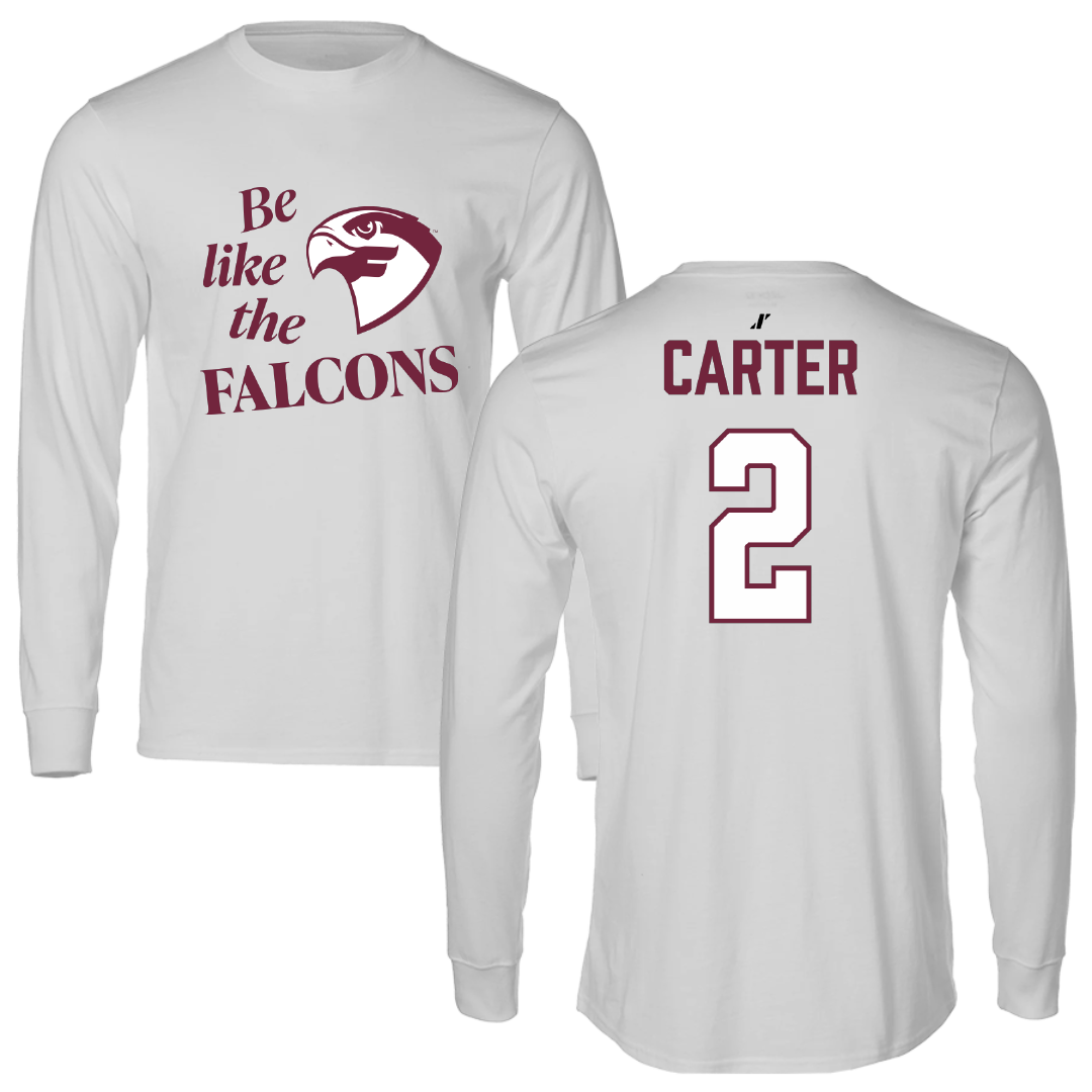 Fairmont State University Basketball Light Gray Be Like Us Performance Long Sleeve - #2 Drey Carter