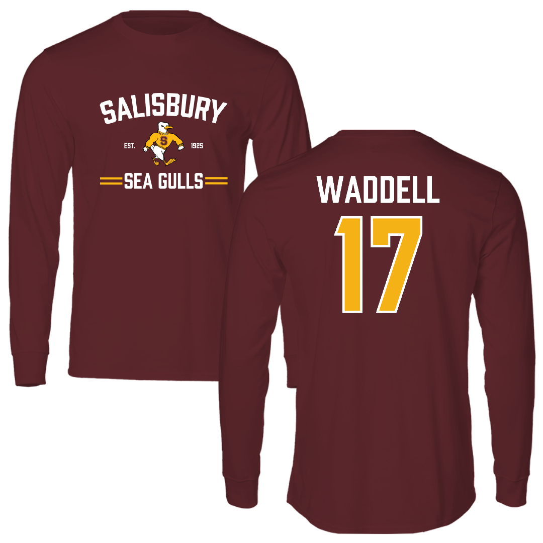 Salisbury University Softball Maroon General Long Sleeve - #17 Vita Waddell