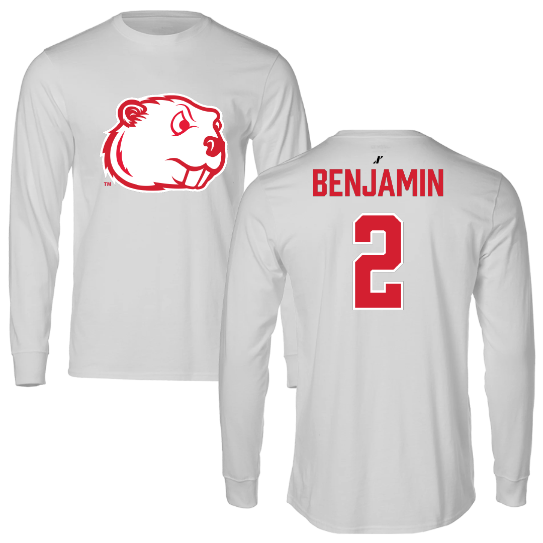 Minot State University Basketball (M) Light Gray Long Sleeve - #2 Deuce Benjamin
