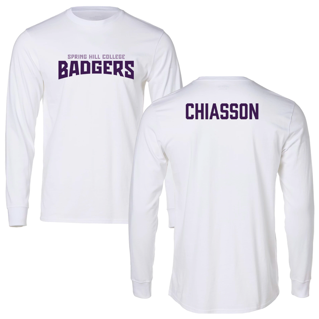 Spring Hill College Golf White Classic Long Sleeve - Ben Chiasson