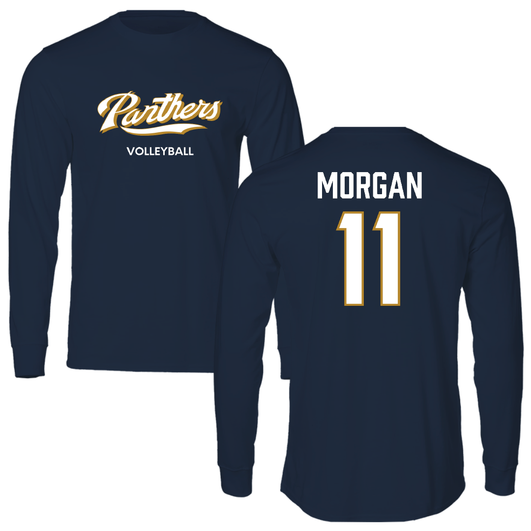 Florida International University Volleyball (W) Navy Performance Long Sleeve - #11 Madison Morgan