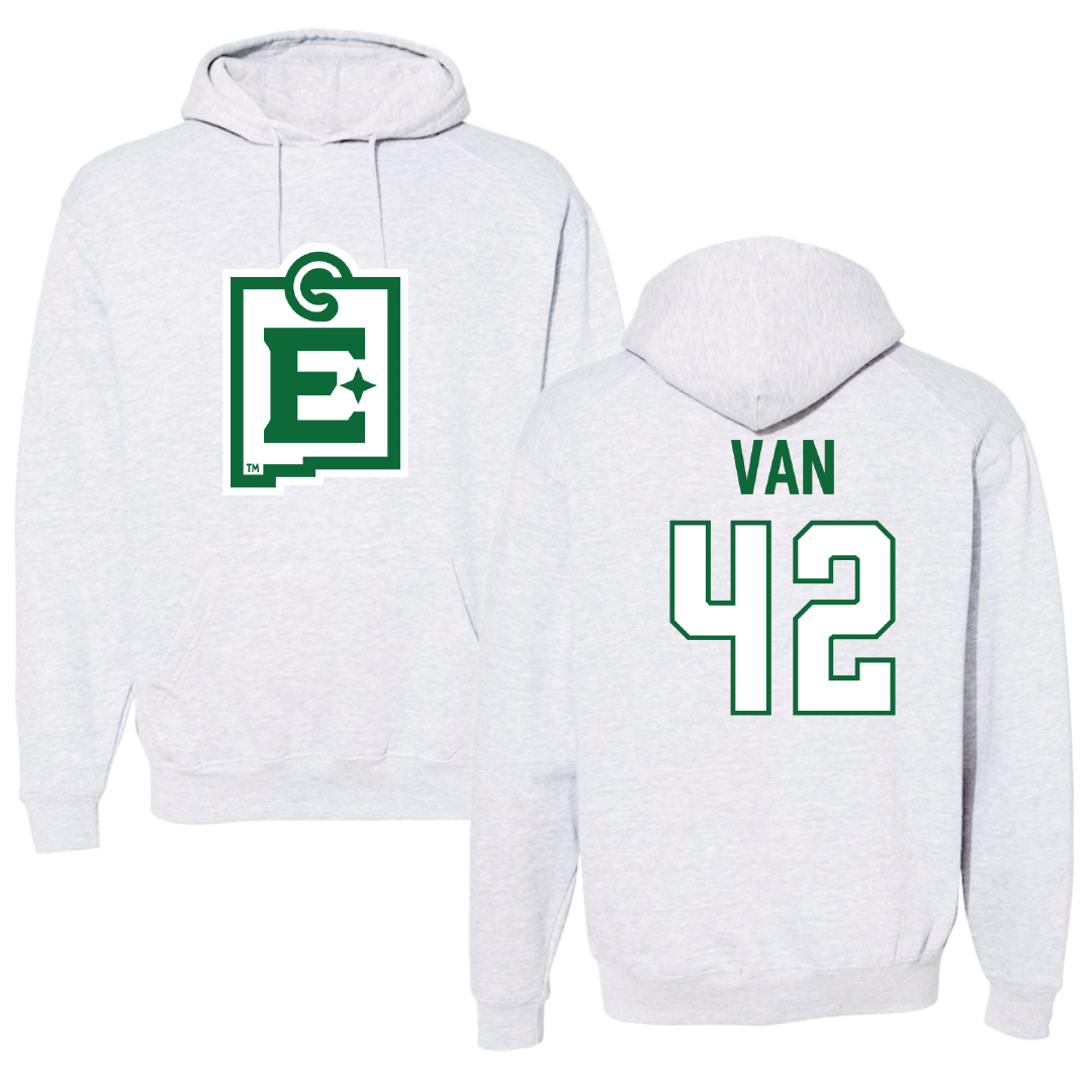 Eastern New Mexico University Baseball Light Gray Hoodie - #42 Briley Van